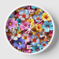 Colorful Pretty Flowers Motif-20240