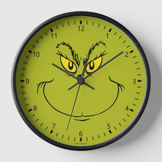 Horloge Comment Grinch Stole Visage de Noël (Recto)