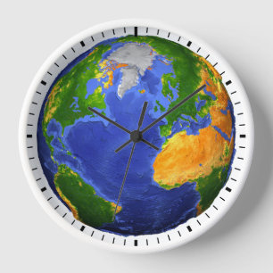 Horloge Complétez La Terre Avec Des Données Topographiques