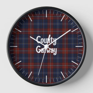 Horloge Comté d'Irlande Galway Tartan
