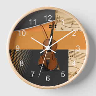 Horloge Conception Abstraite de violon