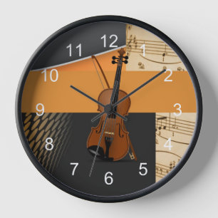 Horloge Conception Abstraite de violon