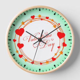 Horloge Conception de cercle de la Saint-Valentin-25695