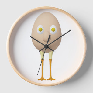 Horloge Conception de personnage d'œuf fantaisiste RG & RA
