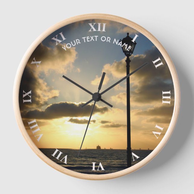 Horloge Conception Personnalisée Avec Votre Texte Et Votre (Recto)