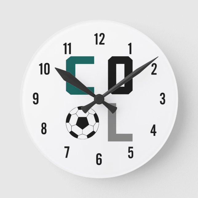 Horloge cool de soccer (verte) (Recto)