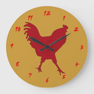 Horloge Coq Rouge