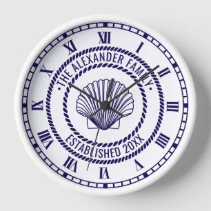 Horloge Coquille de Saint-Jacques #3 Nom de famille Date d