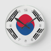 Horloge Corée du Sud drapeau coréen Design de bull