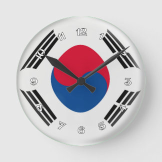 Horloge Corée du Sud drapeau coréen Design de bull