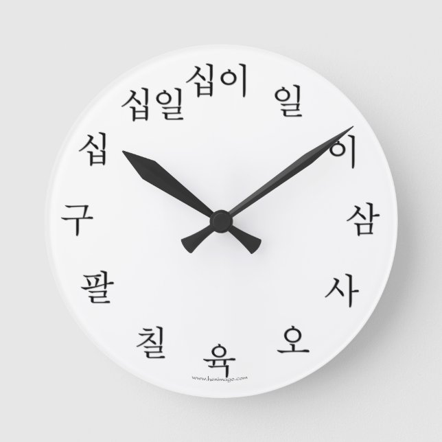 Horloge coréenne noir (Recto)