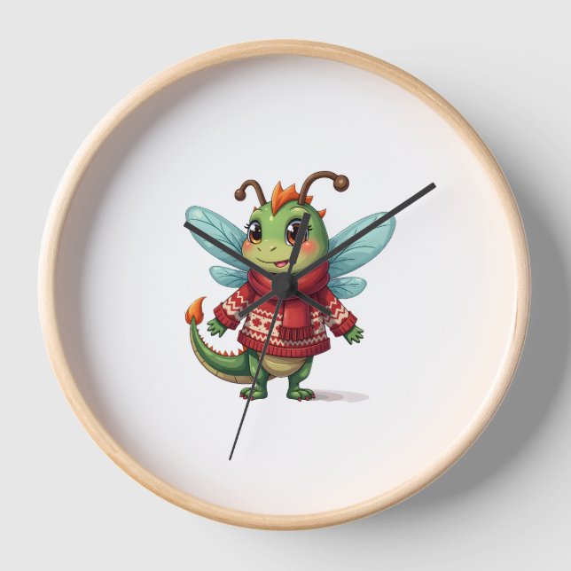 Horloge Cosy Christmas Dragonfly (Recto)