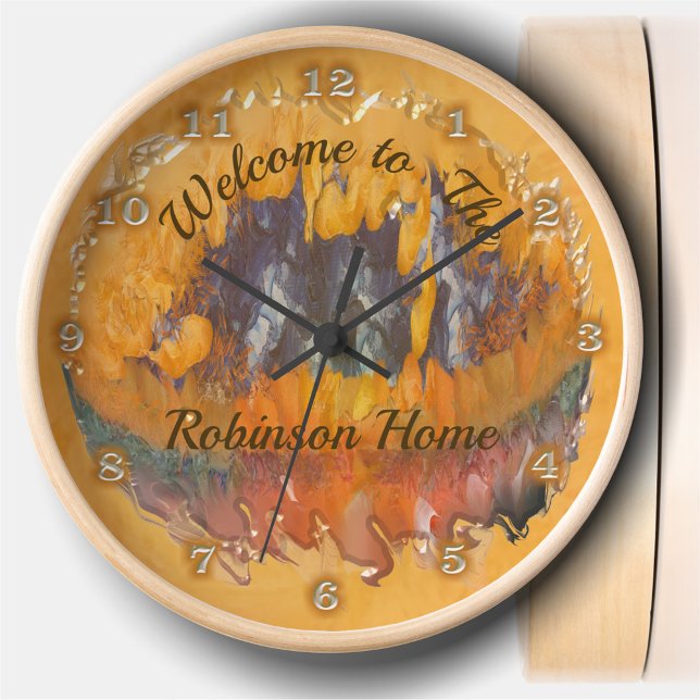 Horloge Coucher de soleil Abstrait pour la famille 0612 (Créateur téléchargé)