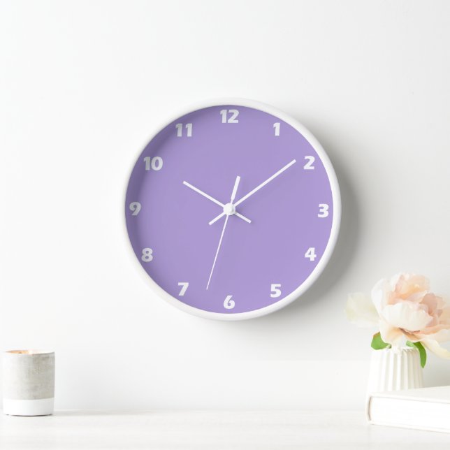 Horloge Couleur claire pastel violet (Maison)
