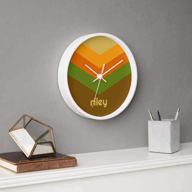 Horloge Coupe de coupe-vent vintage Couleur de fléchettes  (Bureau)