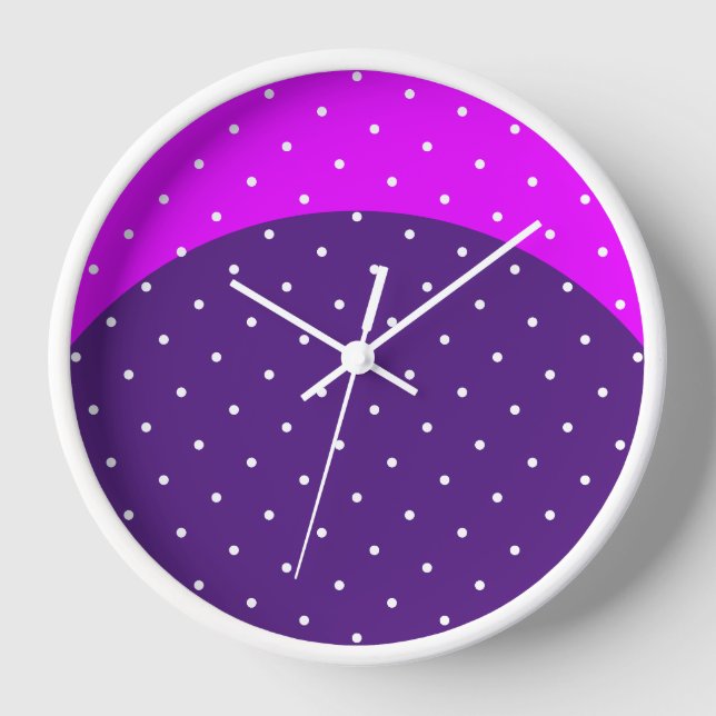 Horloge Courbe violette émaillée Festive Croissant rose vi (Recto)