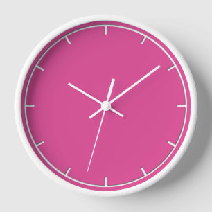 Horloge Couvercle mural rose simple framboise