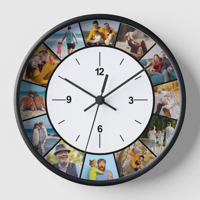 Horloge Créez votre propre collection photo Black & White  (Recto)