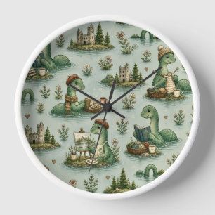 Horloge Cryptides confortables Nessie Monstre du Loch Ness
