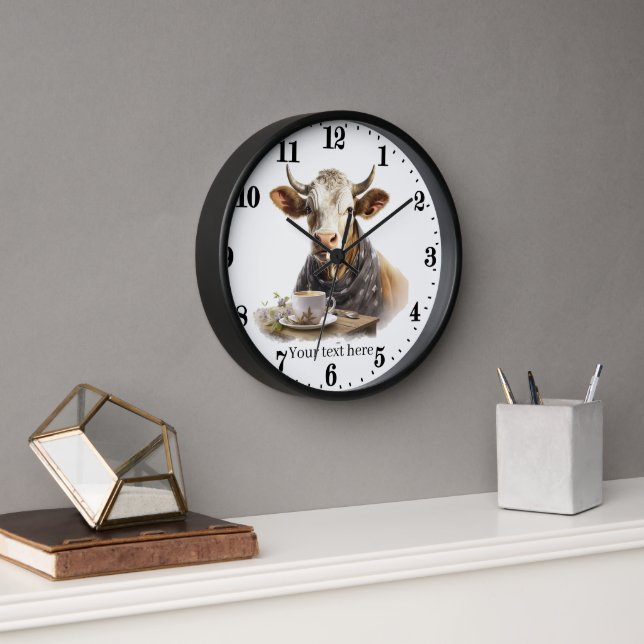 Horloge Cuisine cool ou vache à café de bureau (Bureau)