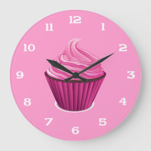 Horloge Cupcake Rose