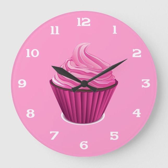 Horloge Cupcake Rose (Recto)