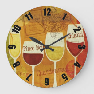 Horloge customisée de concepteur en verre de vin