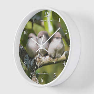 Horloge Cute Baby Bushtit Songbirds