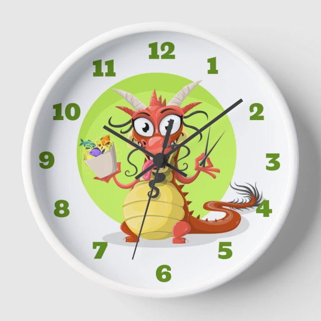 Horloge Cute Dragon (Recto)