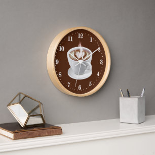Horloge Cute I love café bar