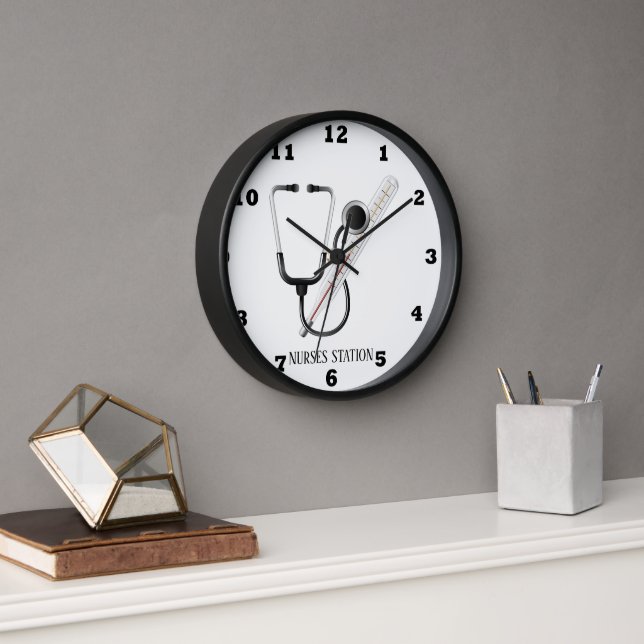 Horloge Cute Nurses Station ajouter un texte (Bureau)