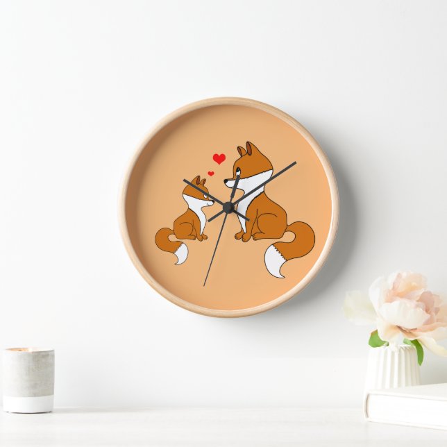 Horloge Cute renard (Maison)