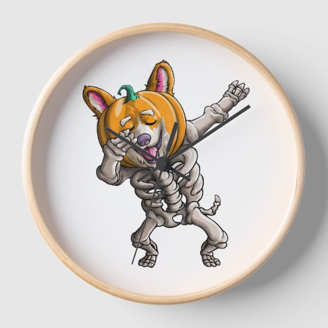 Horloge Dabeton Corgi Cute Halloween Corgi Funny (Recto)