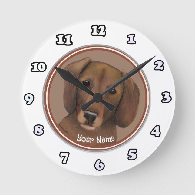 Horloge Dachshund Chien (Recto)