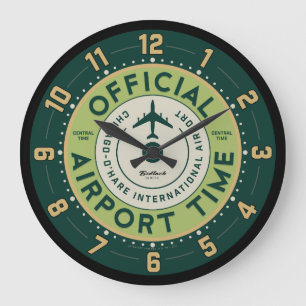 Horloge d'aéroport d'O'Hare rétro