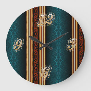Horloge Damas foncé et Mur or