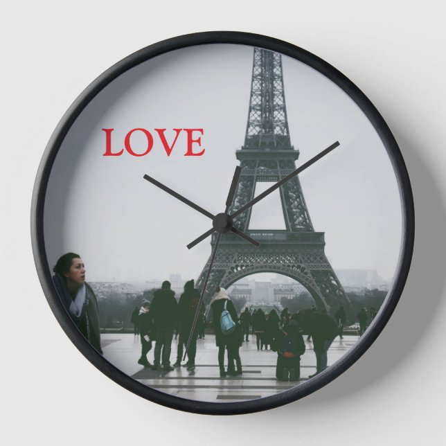 Horloge d'amour du coeur Eiffel (Recto)