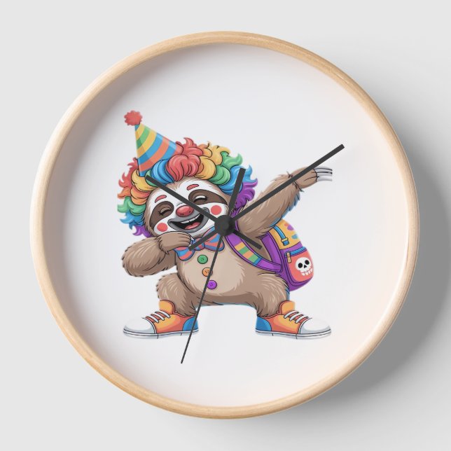 Horloge Dancing Clown Dabbing Éffrayant Halloween paresse  (Recto)