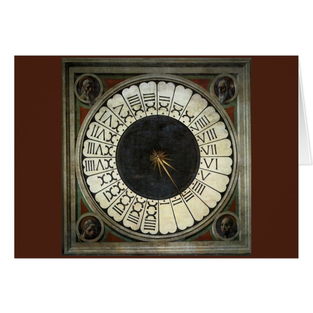 Horloge dans le Duomo par Paolo Uccello (Devant horizontal)