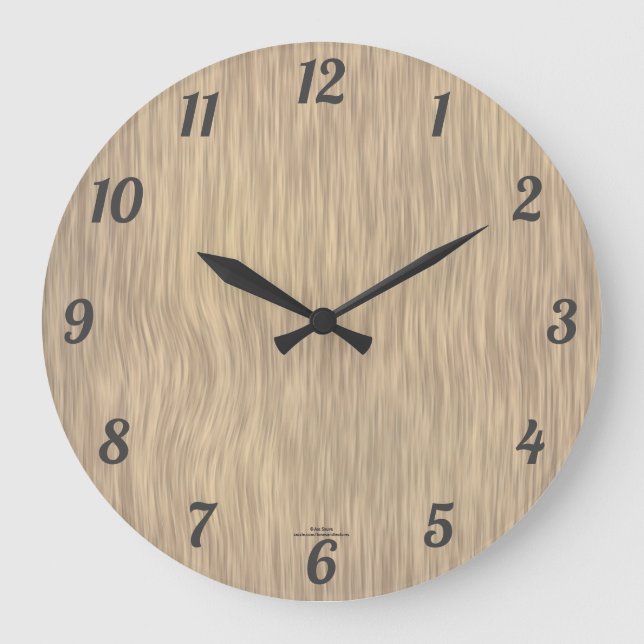 Horloge d'apparence de grain de bois russe défraîc (Recto)