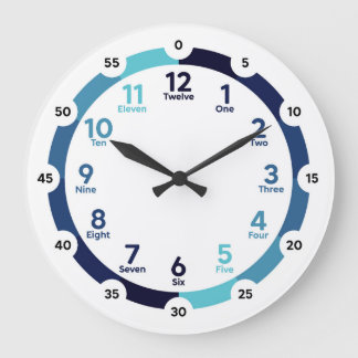 Horloge d'apprentissage - Bleu de minuit
