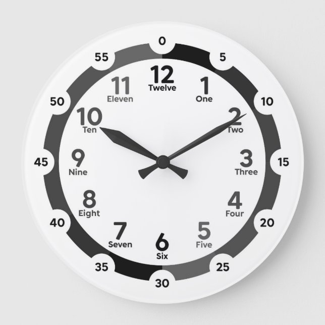 Horloge d'apprentissage - Noir de minuit (Recto)