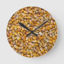 Horloge d'arrière - plan de maïs