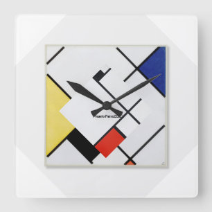 Horloge d'art moderne Piet Mondrian