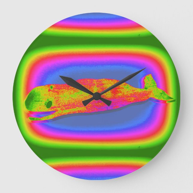 horloge de baleine psychédélique souriante (Recto)