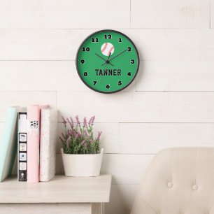 Horloge de base-ball sport avec nom personnalisé
