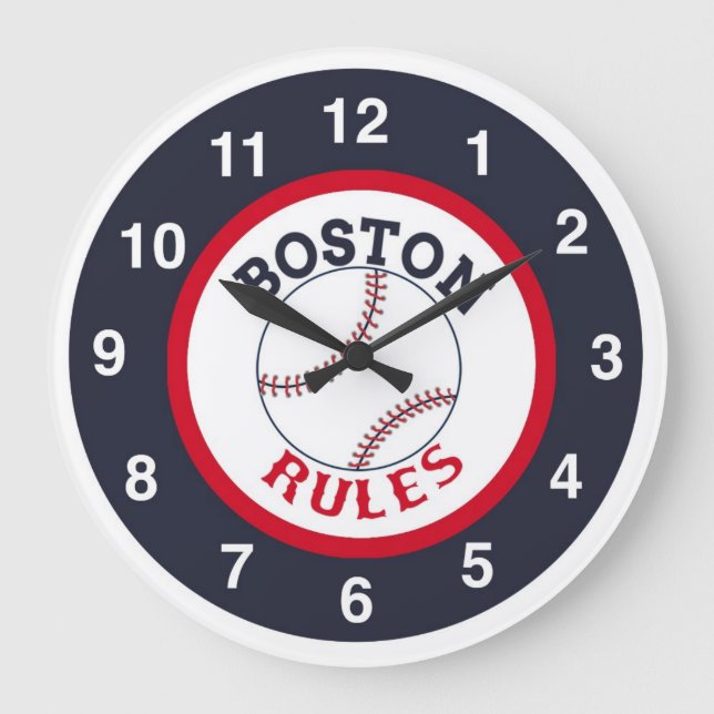 Horloge De Baseball Des Règles De Boston (Recto)