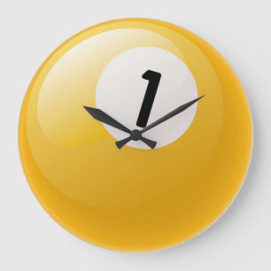 Horloge de boule de billards du numéro un