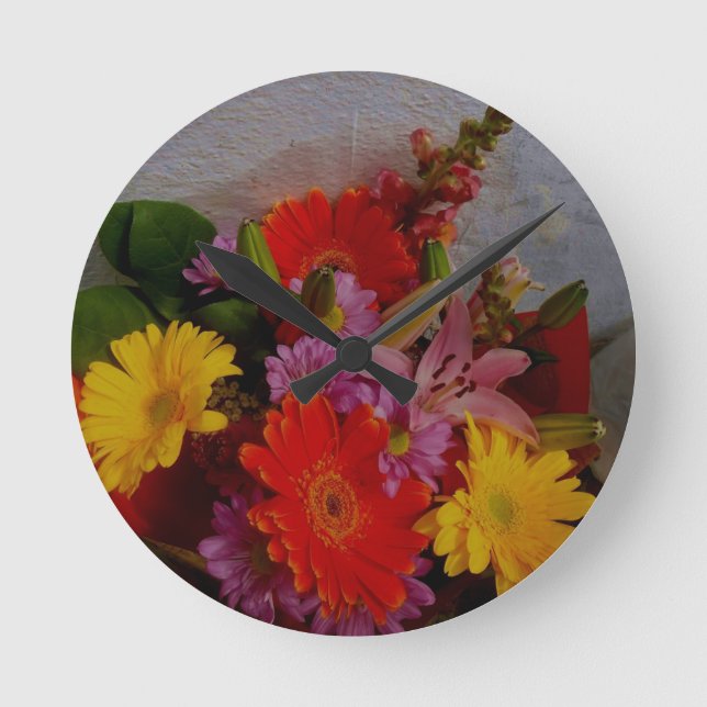 horloge de bouquet de fleurs (Recto)
