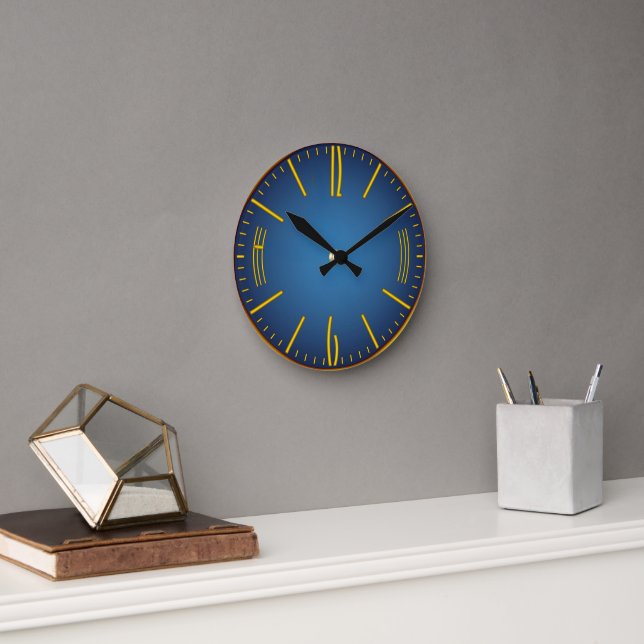 Horloge de bureau classique en Arrière - plan bleu (Bureau)